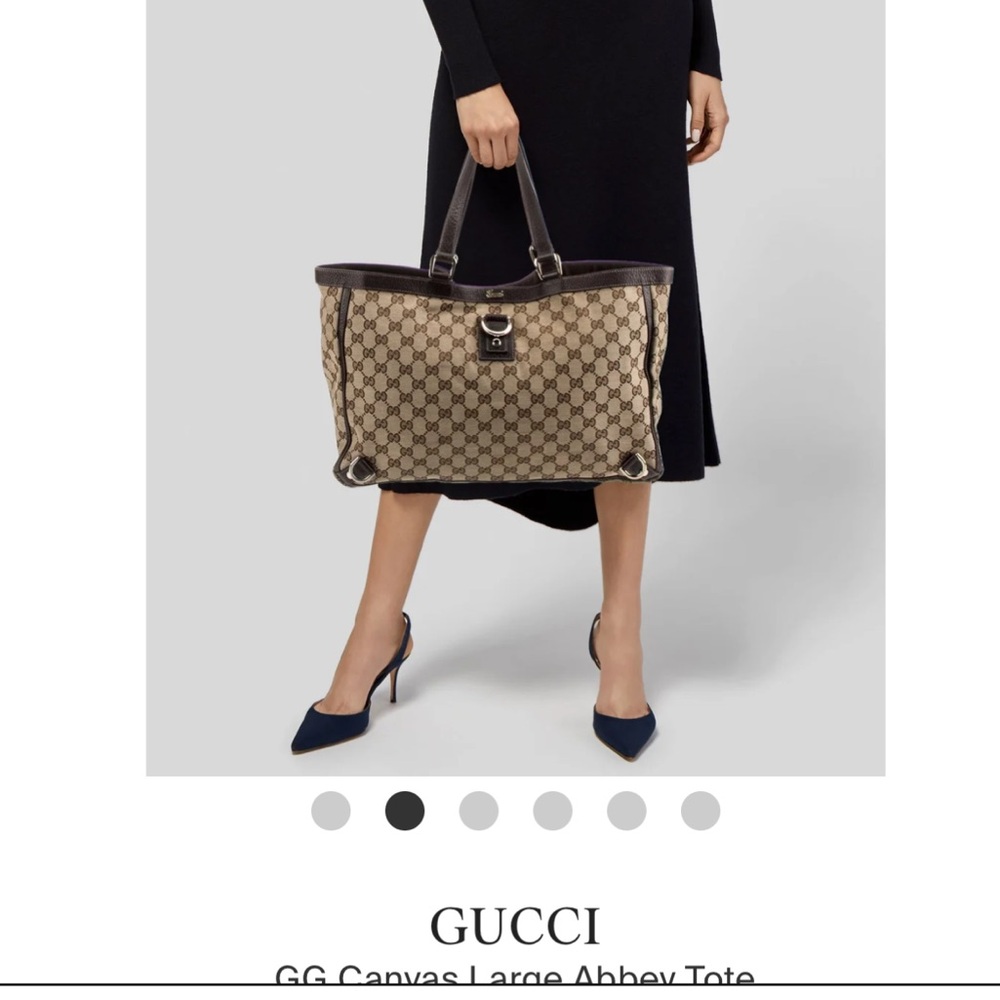 Gucci Canvas Large Abbey Tote